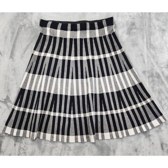 Sioni High Waist Pull On Skirt Size L Black Gray Stretch Office Career Preppy - Picture 1 of 10